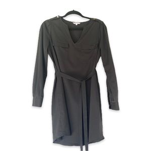 Naked Zebra | Black Shift Dress with Slip and Belt | Small